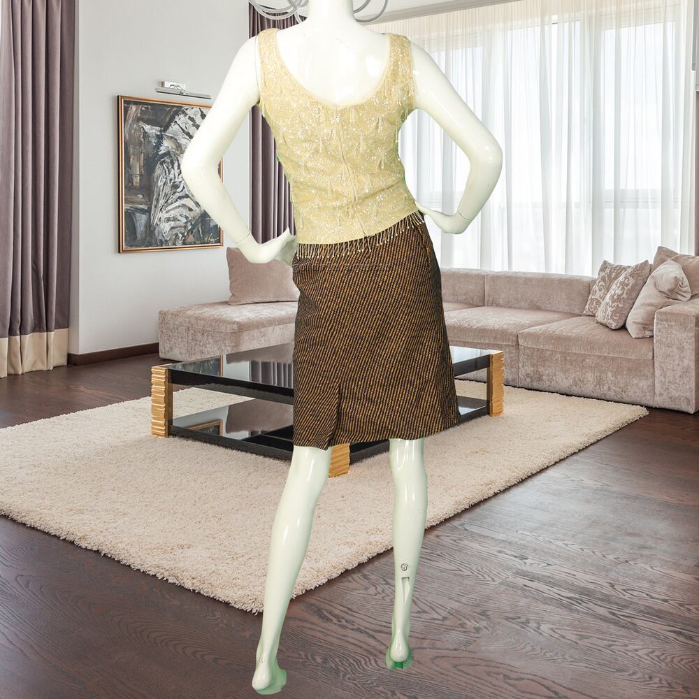 Vintage Summit of Boston Striped Wool Skirt 24